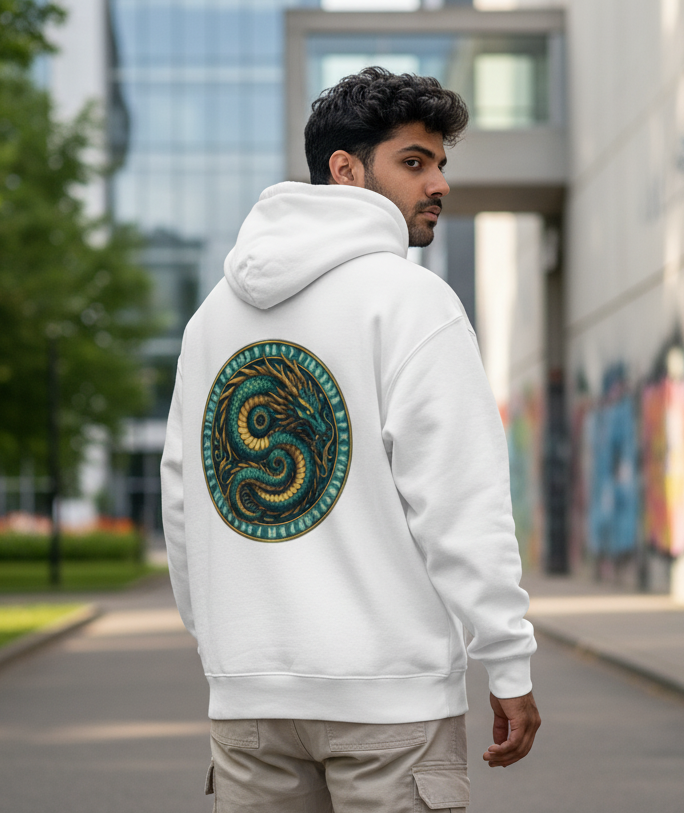 Fantasy Dragon Print Hoodie – Unisex Zip Hoodie